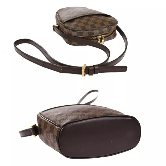 LOUIS VUITTON Ipanema PM Shoulder Bag Damier Ebene Leather Brown - Picture 5 of 16